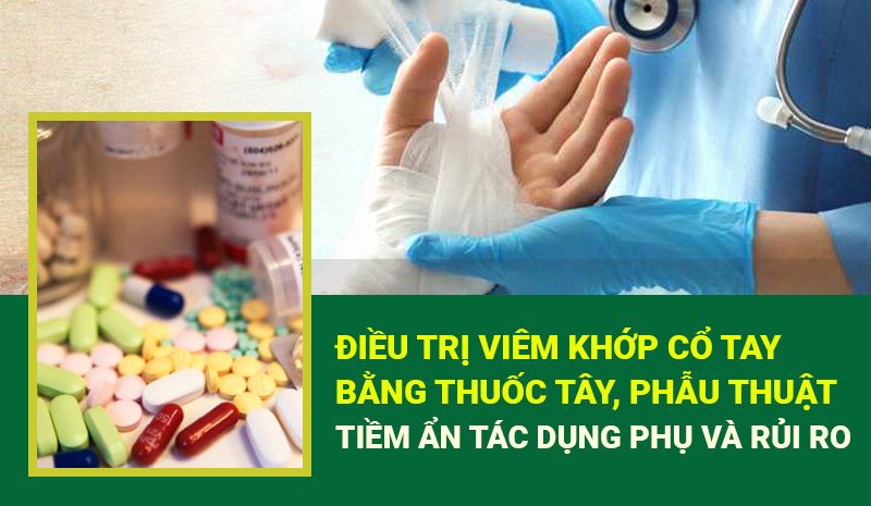 Điều trị viêm khớp cổ tay bằng thuốc Tây, phẫu thuật