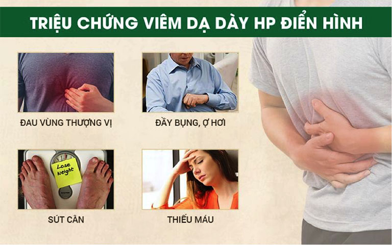 Triệu chứng viêm dạ dày HP