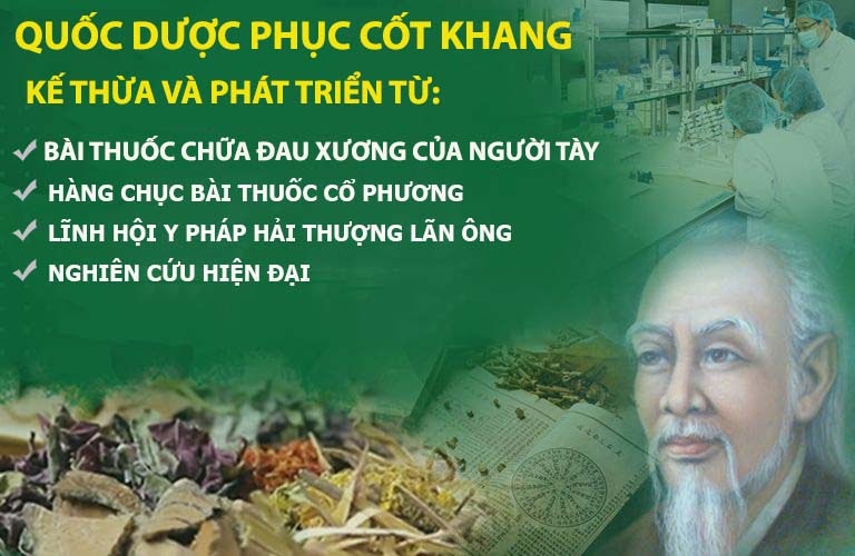 Quốc dược Phục cốt khang kế thừa và phát huy tinh hoa YHCT