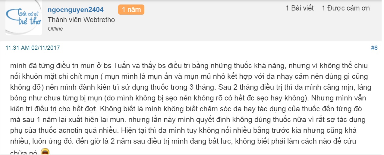 Review về bác sĩ da liễu Võ Doãn Tuấn Đà Nẵng