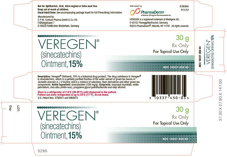 Thuốc mỡ Sinecatechin (Veregen) 0,15% chữa bệnh sùi mào gà