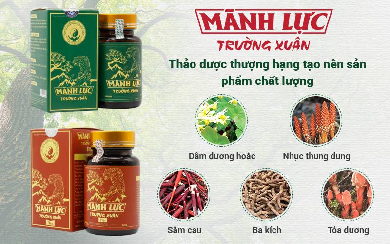 Thực phẩm bảo vệ sức khoẻ MÃNH LỰC TRƯỜNG XUÂN giải pháp vàng đẩy lùi xuất tinh sớm, kéo dài “cuộc yêu”