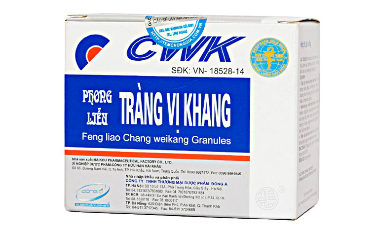 Dùng thuốc Tràng Vị Khang bằng cách pha cốm thuốc với nước ấm để uống.