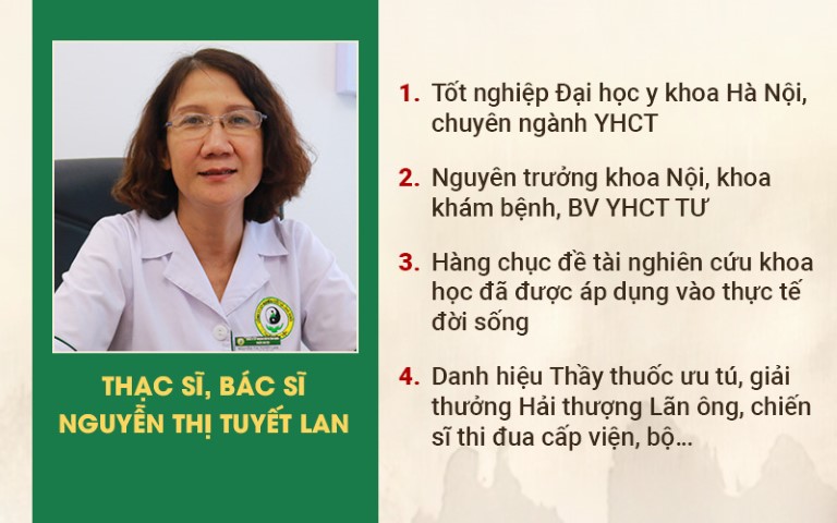 Bác sĩ Nguyễn Thị Tuyết Lan - Trưởng chuyên khoa da liễu Trung tâm Thuốc dân tộc