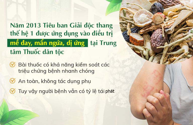 Năm 2013 bài thuốc Tiêu ban Giải độc thang thế hệ 1 chính thức được đưa vào ứng dụng