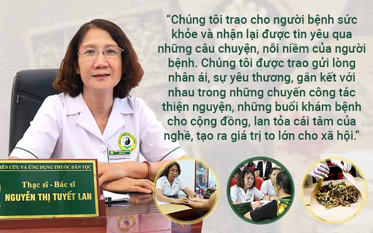 Ths.Bs Nguyễn Thị Tuyết Lan luôn lấy sức khỏe,hạnh phúc của người dân làm tôn chỉ chữa bệnh của mình