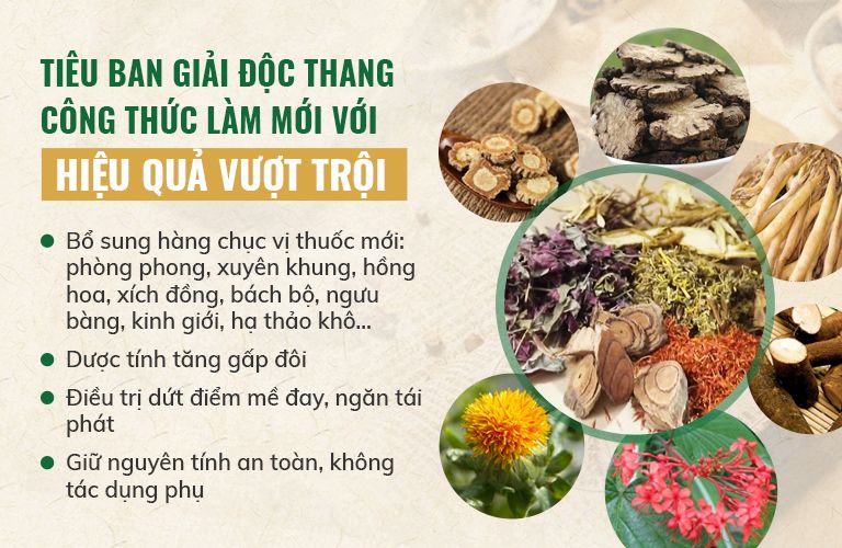 Tiêu ban Giải độc thang được cải tiến trong công thức, thành phần mang lại hiệu quả vượt trội 