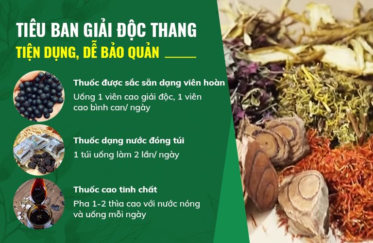 Tiêu ban Giải độc thang cải tiến trong cách sử dụng