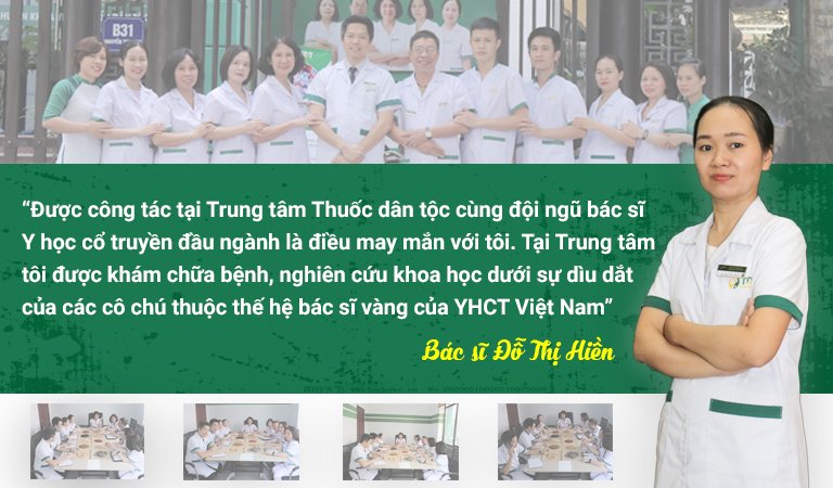 Bác sĩ Hiền chia sẻ về quá trình công tác tại Trung tâm Thuốc dân tộc