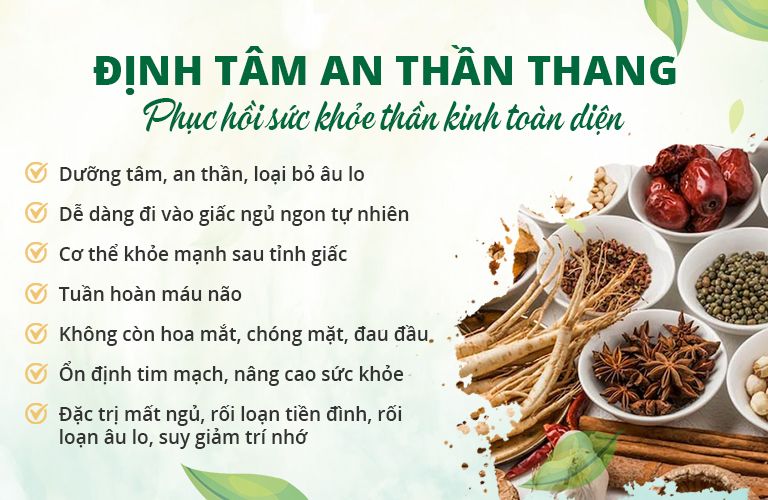 Định tâm An thần thang đặc trị mất ngủ, bảo vệ sức khỏe thần kinh toàn diện