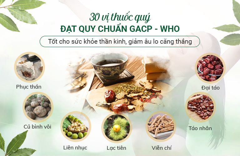 Định tâm An thần thang hòa quyện hơn 30 thảo dược quý