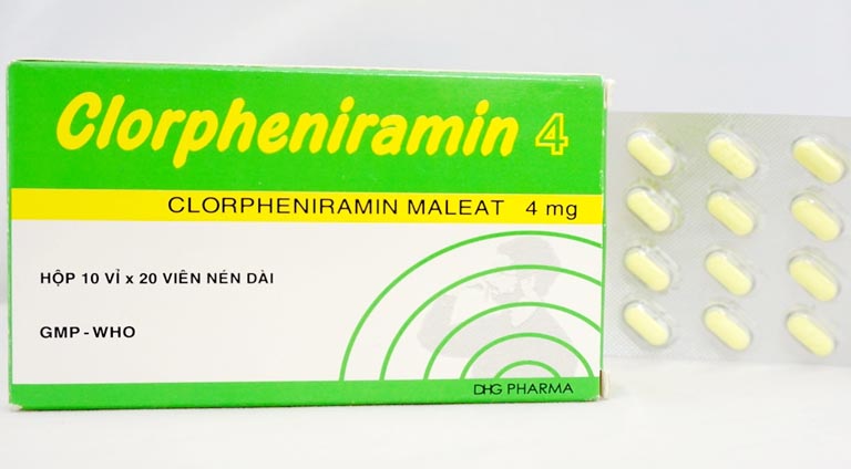 Thuốc uống chữa viêm mũi dị ứng Clorpheniramin 