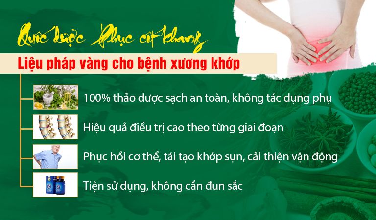 Quốc dược Phục cốt khang hội tụ nhiều ưu điểm vượt trội