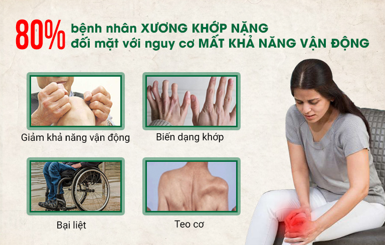 Bệnh xương khớp nặng gây biến chứng bại liệt