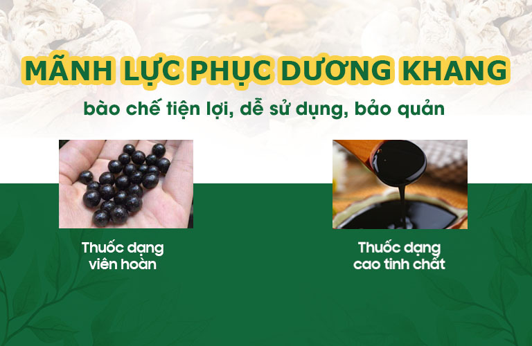 Mãnh lực Phục dương khang được bào chế tiện lợi, phù hợp với quý ông bận rộn