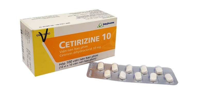 thuốc uống trị á sừng Cetirizine