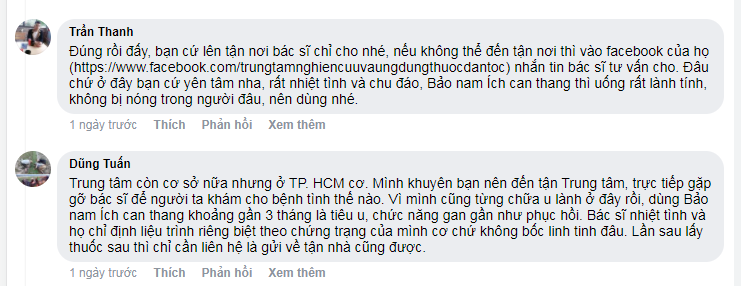 Bệnh nhân phản hồi trên mạng xã hội