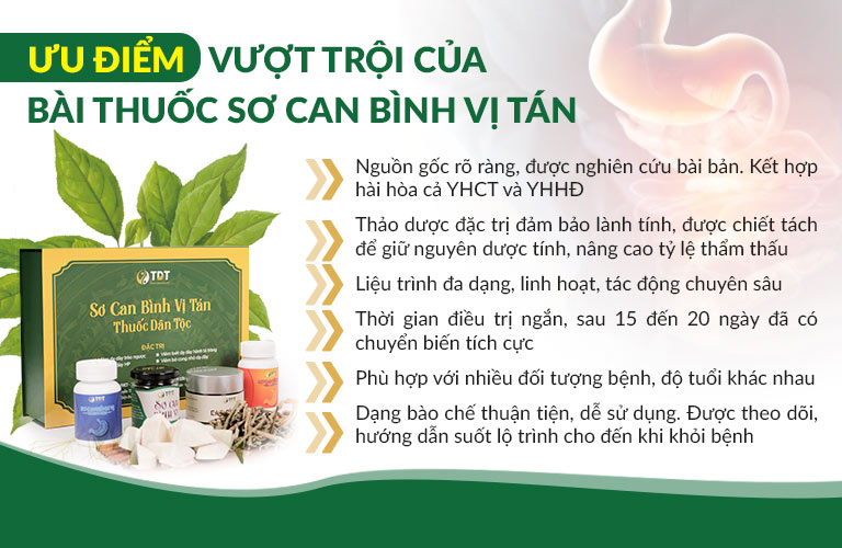 Sơ can Bình vị tán có những ưu điểm vượt trội