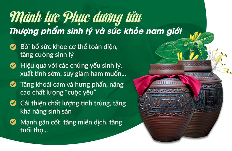 Mãnh lực Phục dương tửu và những ưu điểm vượt trội