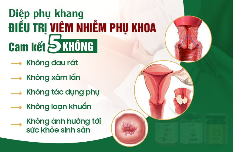 Cam kết 5 không của bài thuốc Diệp Phụ Khang chữa viêm phụ khoa