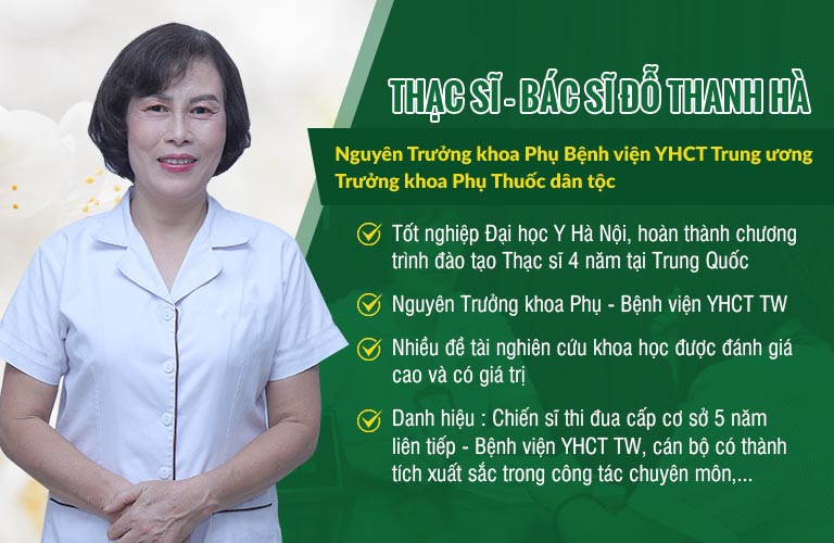 Thạc sĩ, bác sĩ Đỗ Thanh Hà - Người đã có nhiều năm kinh nghiệm trong công tác khám và điều trị bệnh Phụ khoa