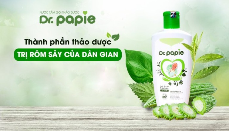 Dr. Papie là nước tắm gội thảo dược có thành phần chiết xuất hoàn toàn từ thiên nhiên