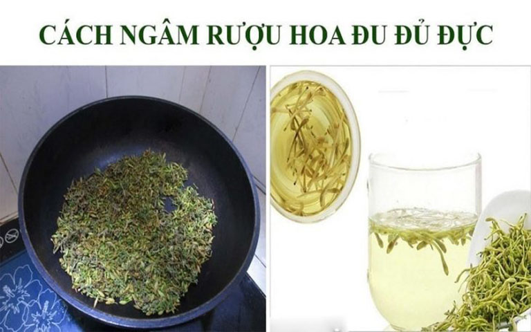 Ngâm rượu hoa đu đủ đực chữa viêm loét dạ dày