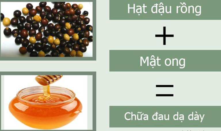 chữa đau dạ dày bằng hạt đậu rồng và mật ong