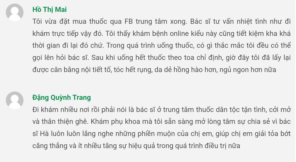 Nhiều chị em khen ngợi chất lượng dịch vụ tại Trung tâm