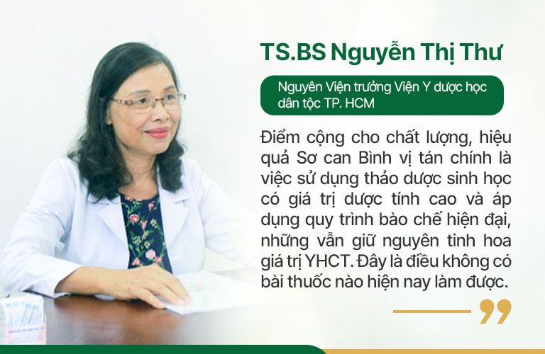 BS Nguyễn Thị Thư đánh giá về bài thuốc Sơ can Bình vị tán