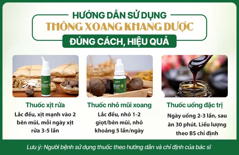 Hướng dẫn sử dụng các chế phẩm Thông Xoang Khang Dược đúng cách