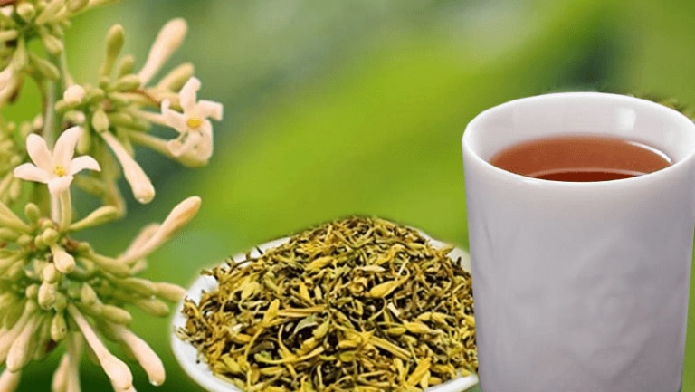 Pha trà hoa đu đủ đực trị viêm loét dạ dày