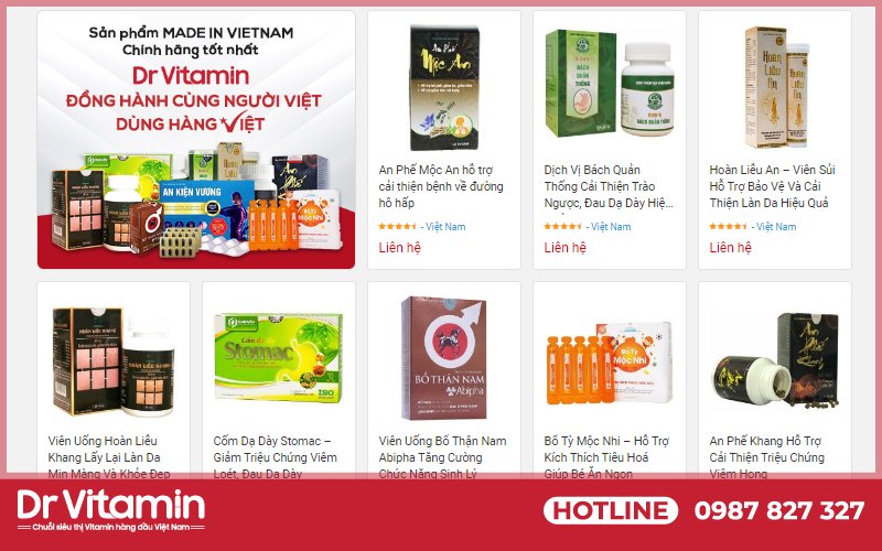 DrVitamin xây dựng hệ thống siêu thị online đa dạng sản phẩm, thiết bị