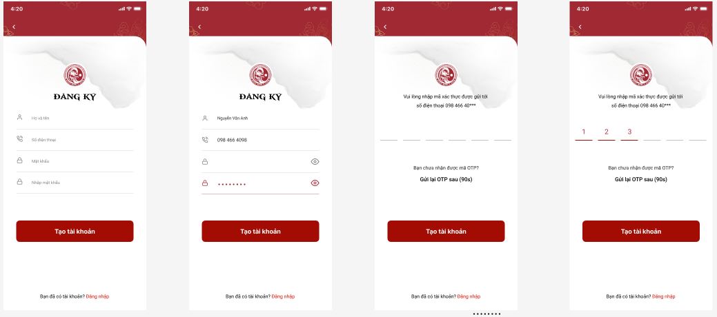 Đăng ký tài khoản tại app Nhất Nam Y Viện