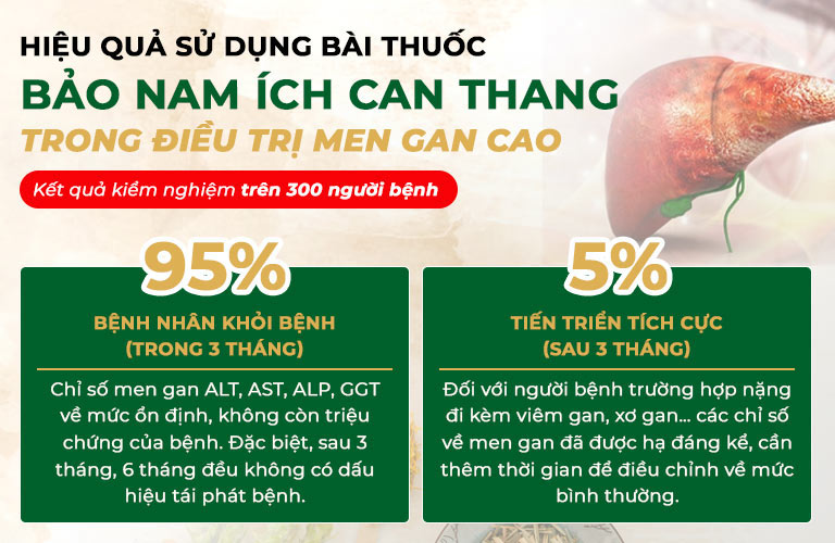 Kết quả kiểm định điều trị men gan cao của bài thuốc Bảo nam Ích can thang