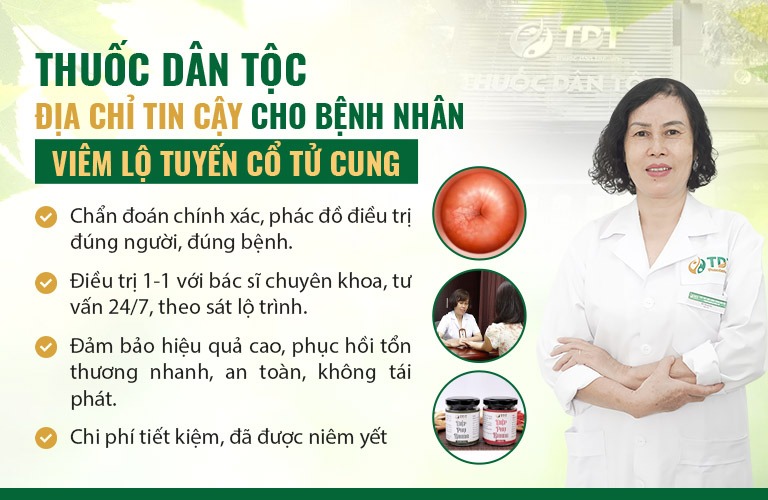 An tâm điều trị viêm lộ tuyến cổ tử cung tại Trung tâm Thuốc dân tộc