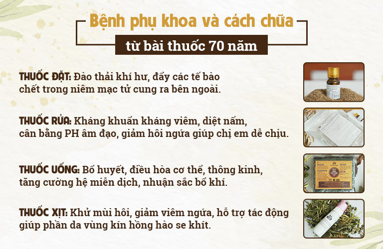 Liệu trình "4 trong 1" của bài thuốc Phụ Khang Đỗ Minh