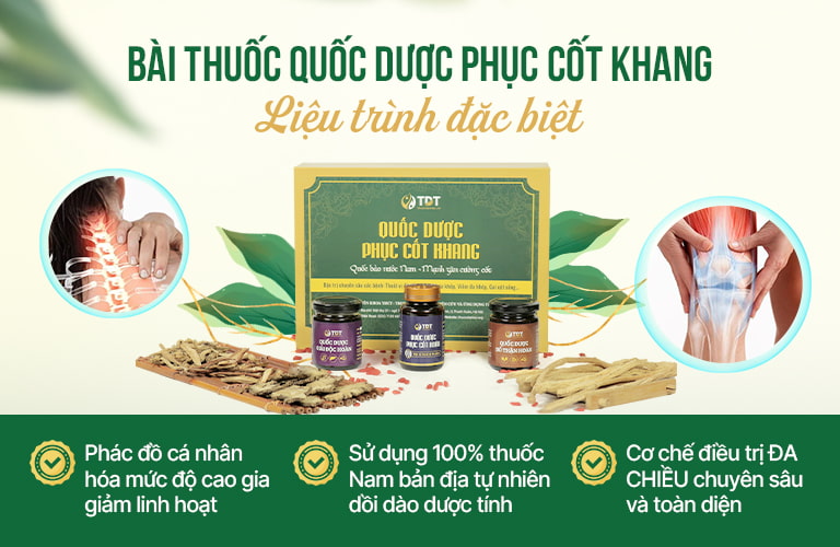 Liệu trình Quốc dược Phục cốt khang đặc biệt ứng dụng gói điều trị bảo hành