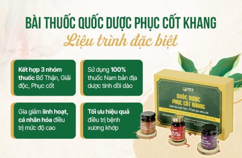 Bài thuốc Quốc dược Phục cốt khang liệu trình đặc biệt