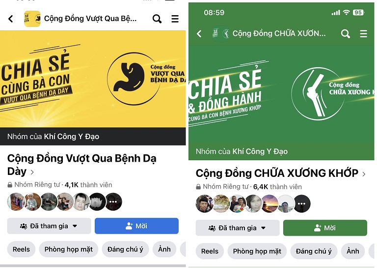 Một trong những group được xây dựng bởi đội ngũ chuyên gia, bác sĩ tại Trung tâm