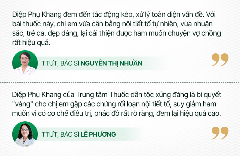 Chuyên gia đánh giá Diệp Phụ Khang nội tiết, sinh lý nữ